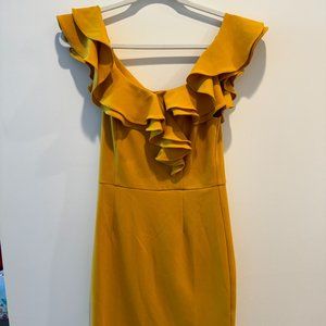 Lulu's Ruffled Yellow Dress